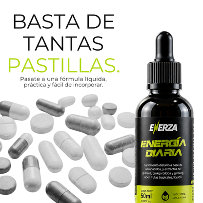 ENERGÍA DIARIA – Suplemento Dietario Líquido para Energía, Enfoque y Rendimiento Diario