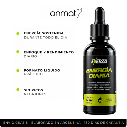 ENERGÍA DIARIA – Suplemento Dietario Líquido para Energía, Enfoque y Rendimiento Diario